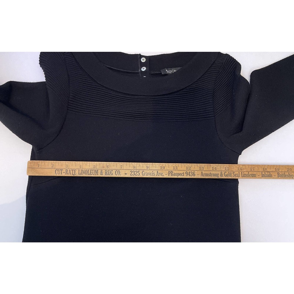 WHITE HOUSE BLACK MARKET Women’s S Viscose Nylon Sweater Knit Dress Black - Picture 8 of 10